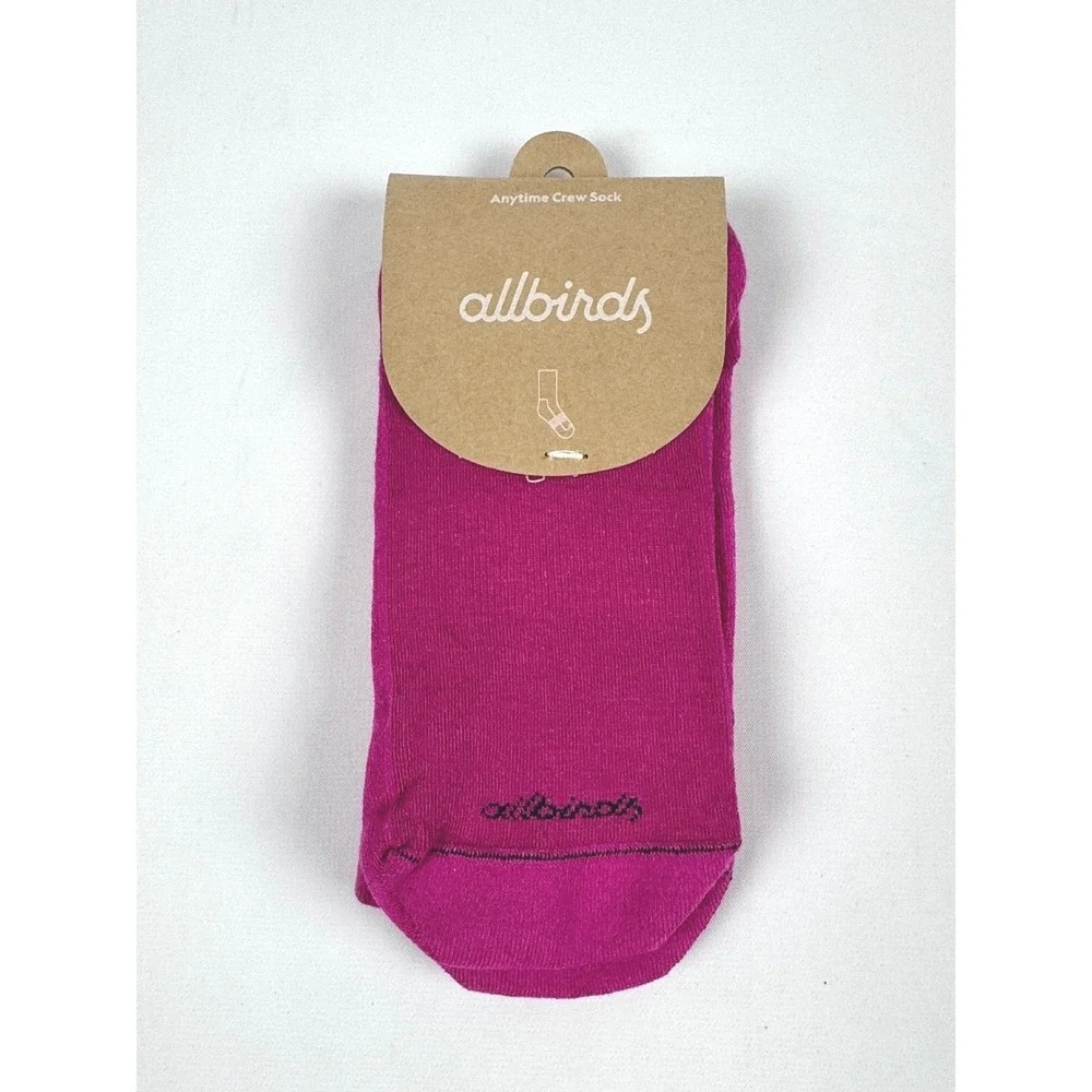Allbirds Anytime Crew Sock Bloom Pink Size Medium